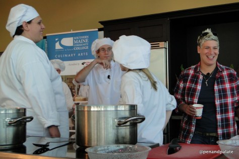 Chef Michelle Ragussis w/students from Washington County Community College