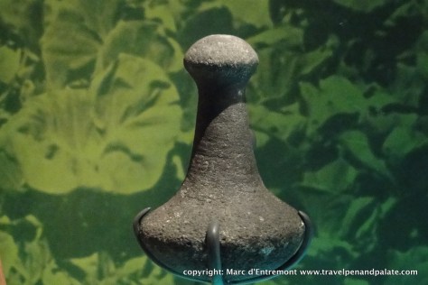 antique poi pounder, Bishop's Museum, Honolulu, Hi