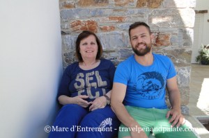 Mrs. Annezio Bouritis and her son Mixαlis Famelitis. Annezio Bakery  