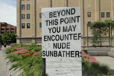 "Nude Sunbathers," Kathryn Andrews 2016 (note: soft mist of cool water comes out from jets on the wall)