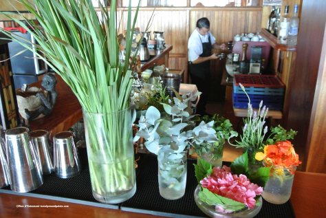 Bar ingredients from the organic garden