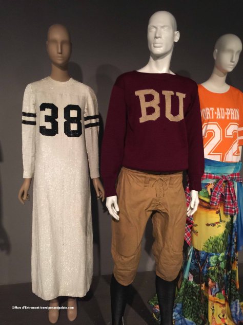 (left) Geoffrey Beene, 1967, Jersey evening gown