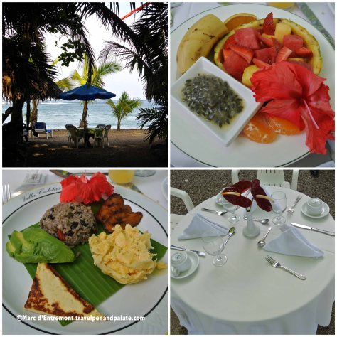 breakfast at El Pelicano Snack Bar on the Beach, Villa Caletas